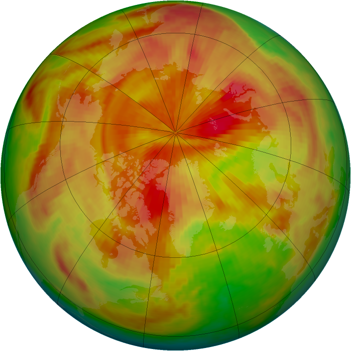Arctic ozone map for 11 April 1987